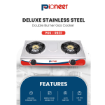GAS STOVE DOUBLE BURNER S/S-PIONEER (PGS-RB22)
